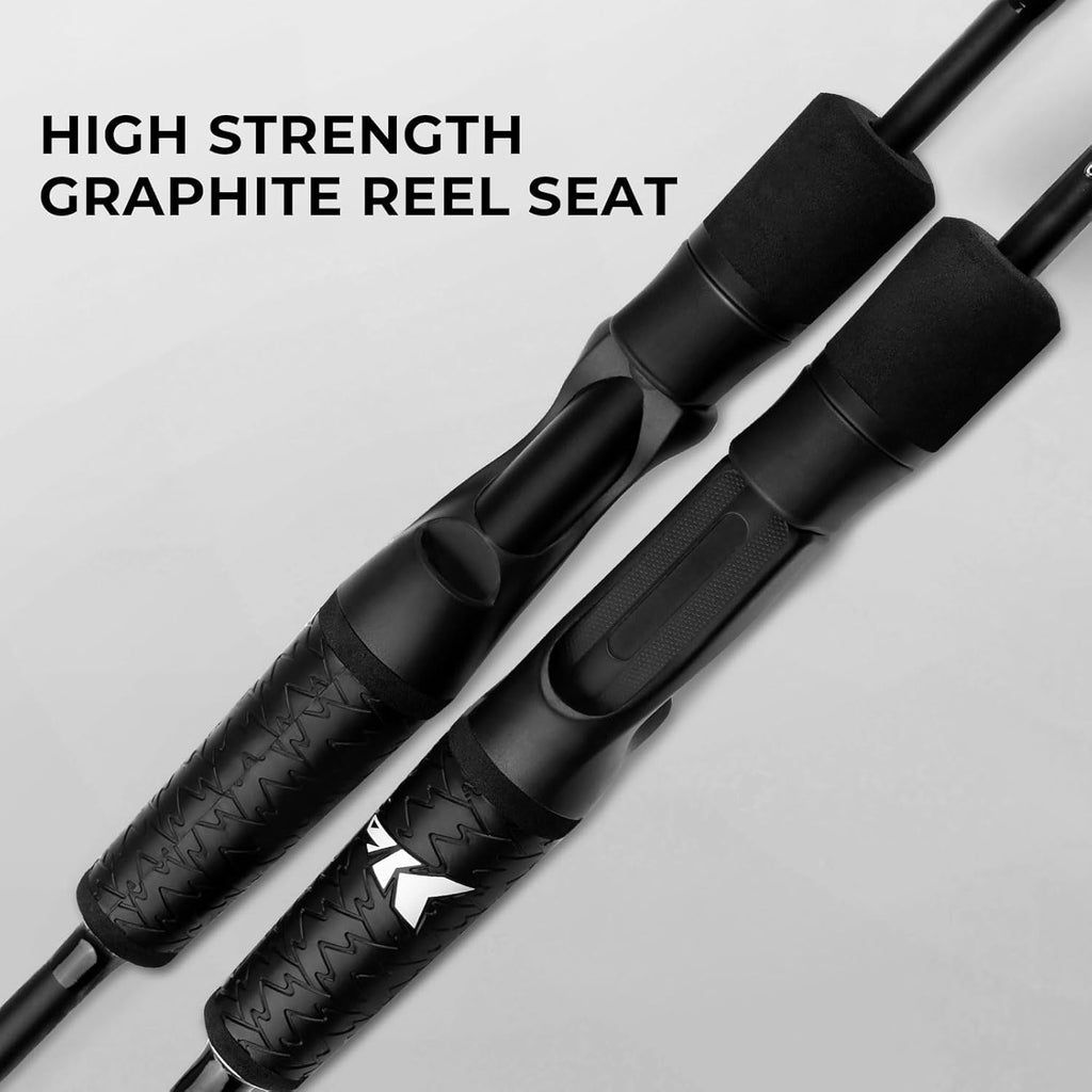 Crixus IM6 Graphite Spinning and Casting Fishing Rods with Zirconium Oxide Ring Stainless Steel Guides and Superpolymer Handle