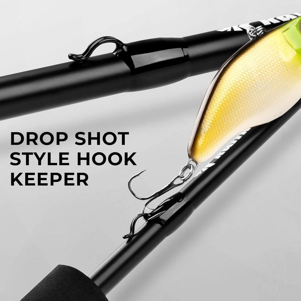 Crixus IM6 Graphite Spinning and Casting Fishing Rods with Zirconium Oxide Ring Stainless Steel Guides and Superpolymer Handle